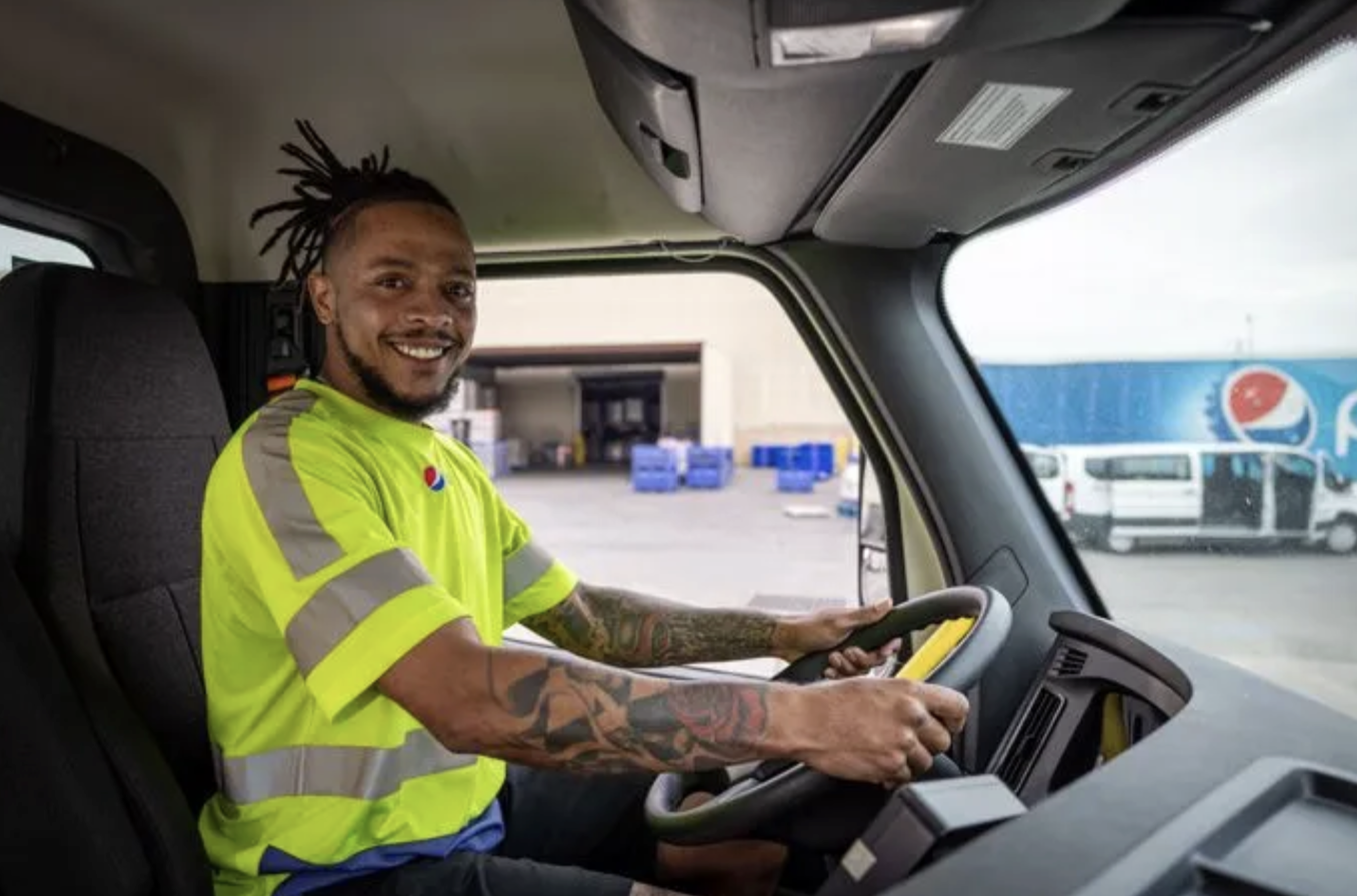 Video thumbnail: a PepsiCo Beverages fleet technician keeping the delivery fleet on the road