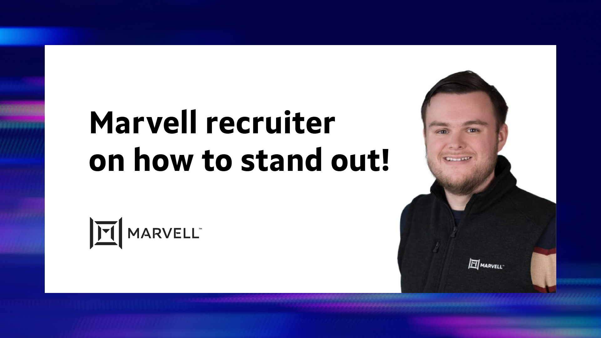 Shawn Crowley, Senior University Recruiter at Marvell Technology, sharing advice for students applying to college internships