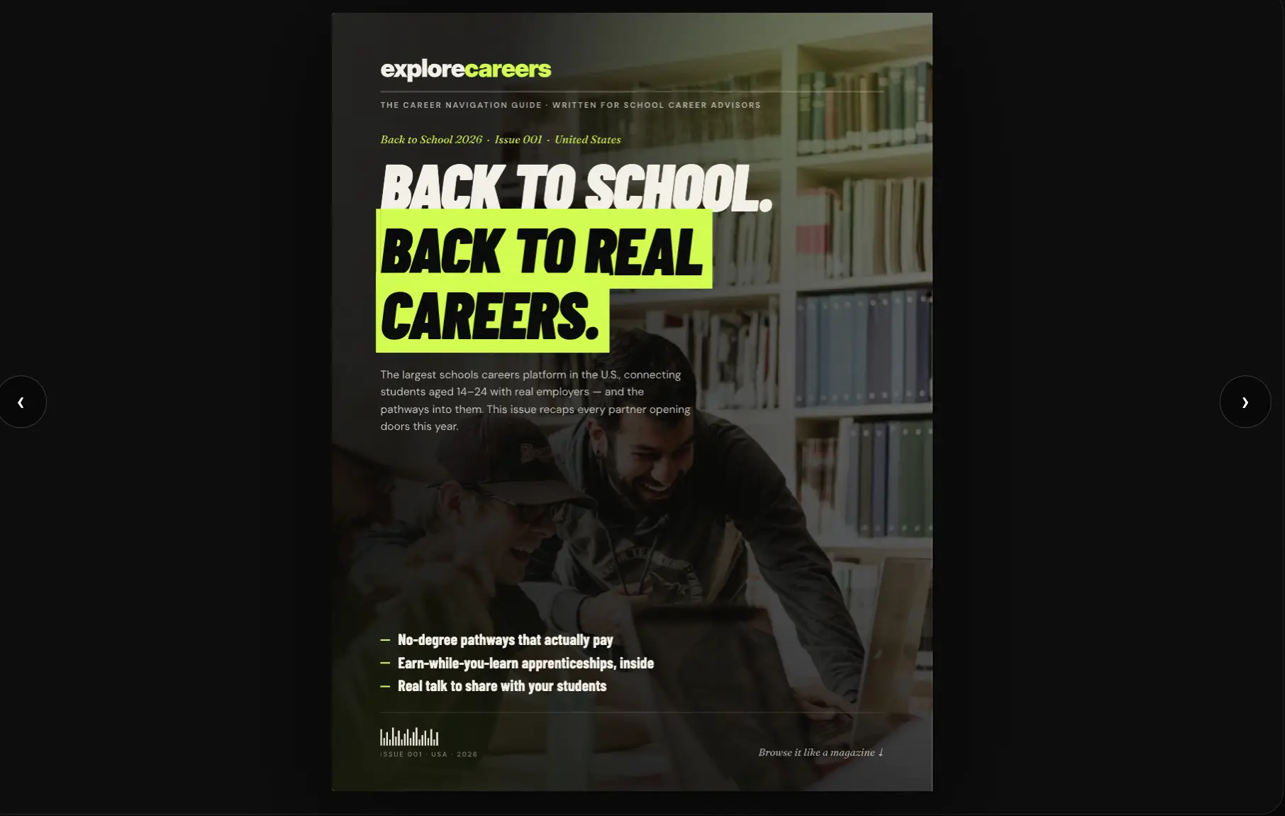 Explore Careers Back to school guide front cover
